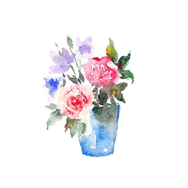 Watercolor Floral bouquet - Zdjęcie, obraz