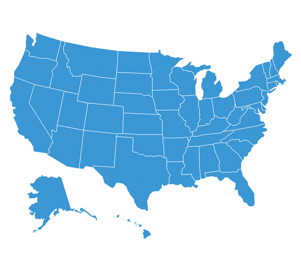 Spojené státy mapa ilustrace - Vektor, obrázek
