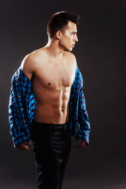 nude guy in shirt - Fotografie, Obrázek