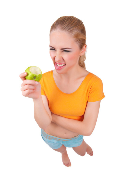 Young woman with apple - Photo, Image