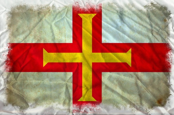 Guernsey grunge flag - Foto, afbeelding