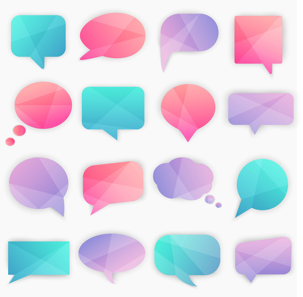 Speech bubbles icons - Vecteur, image