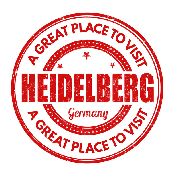 Heidelberg grunge stamp - Vector, Image