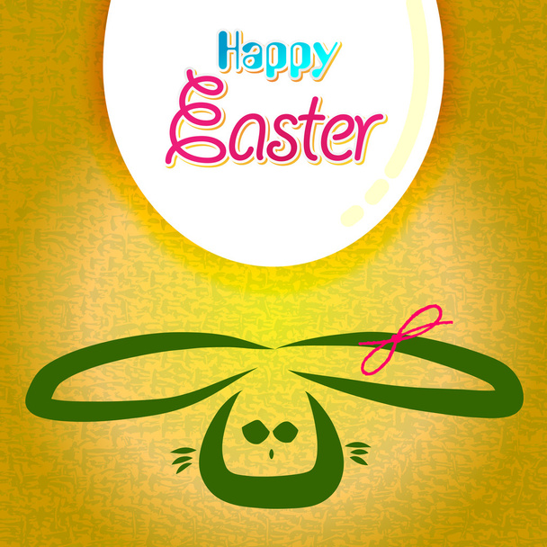 Happy easter greeting card , bunny eggs - Vector, Image