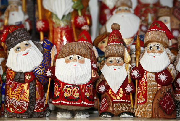 Santa dekorace prodej během vánoční trh - Fotografie, Obrázek