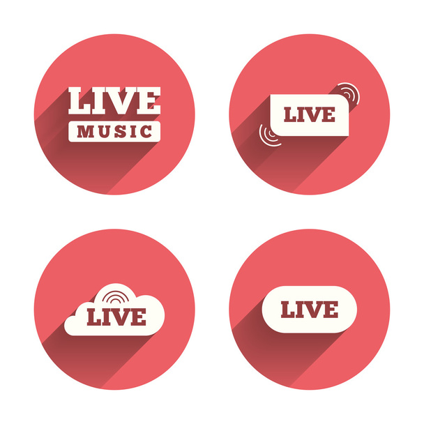 Live music icons. - Вектор,изображение