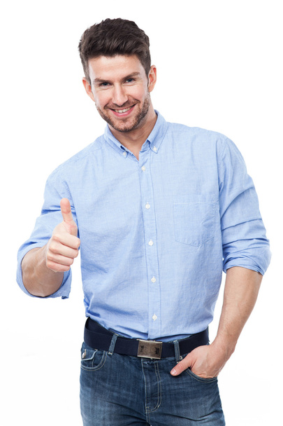 Man with Thumbs Up - Photo, image