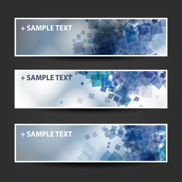 Set of Horizontal Abstract Banner Background Designs, Ad Templates - Вектор,изображение