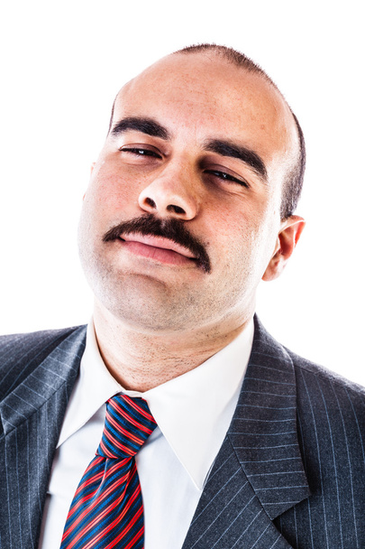businessman with moustaches - 写真・画像