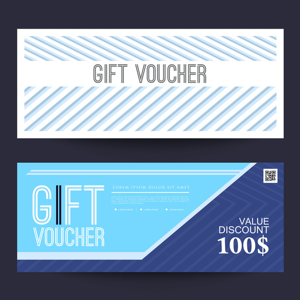 Gift voucher template - Vector, Image