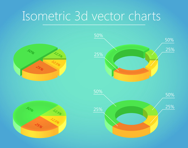Cirkel grafiek voor presentatie - Vector, afbeelding