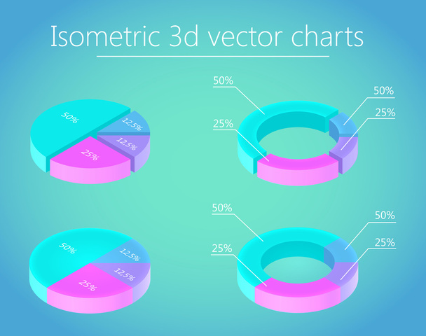 Circle chart for presentation - Vector, Image