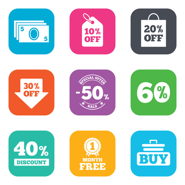 Sale discounts icons - ベクター画像