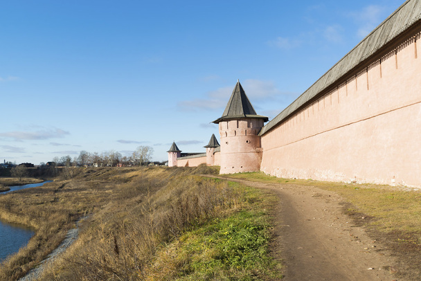 Wall St. Euthymius monastery in Suzdal, founded at  1350. Golden Ring of Russia Travel - Фото, зображення