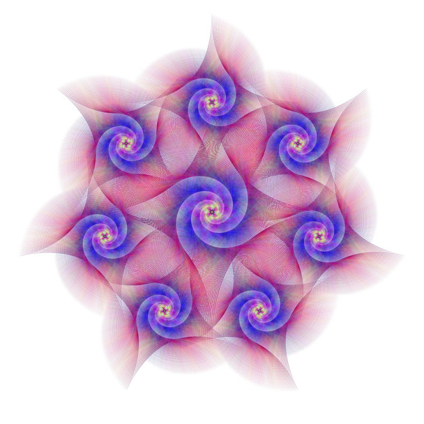 Projeto espiral fractal circular abstrato
 - Vetor, Imagem