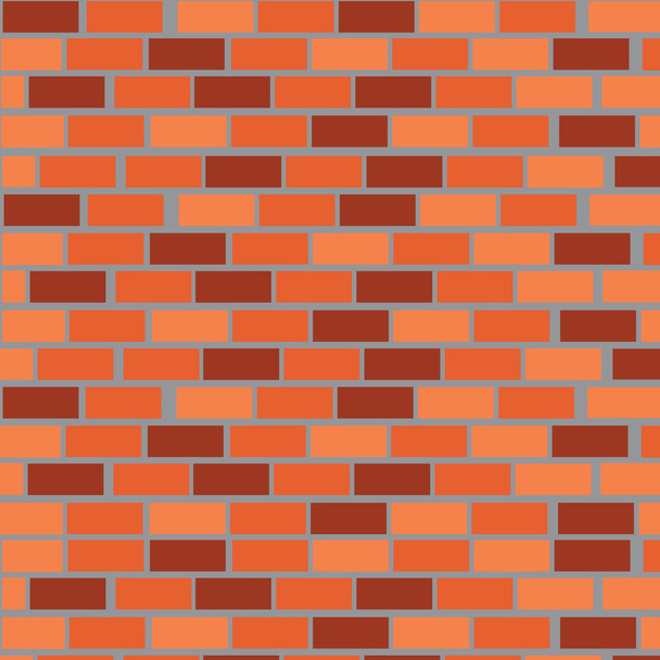 Wall of red bricks. Vector. - Vector, Image