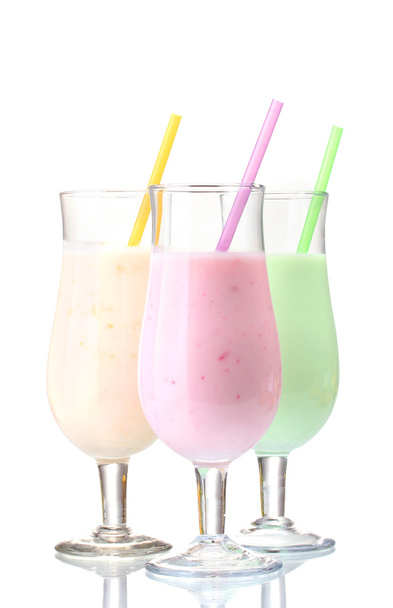 Milk shakes isolated on white - Fotó, kép