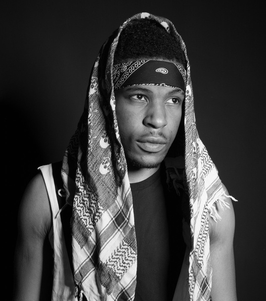 Portrait of hip hop African American dancer isolated background - Φωτογραφία, εικόνα