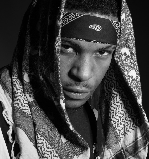 Portrait of hip hop African American dancer isolated background. - Fotografie, Obrázek