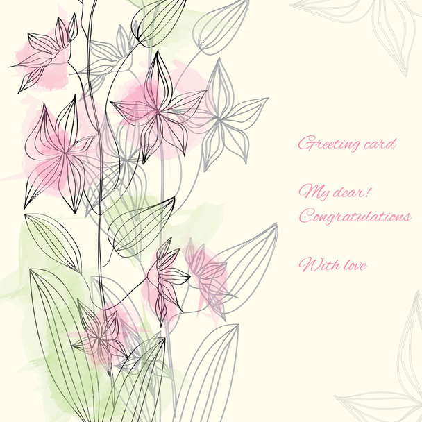 Квіткові вітальну листівку
 - Вектор, зображення