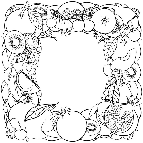 frame of fruit - Vector, Image