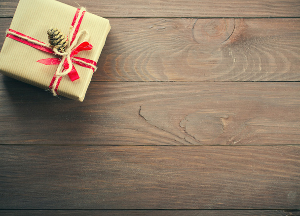 Weihnachten Hintergrund mit Geschenk-Box - Foto, Bild