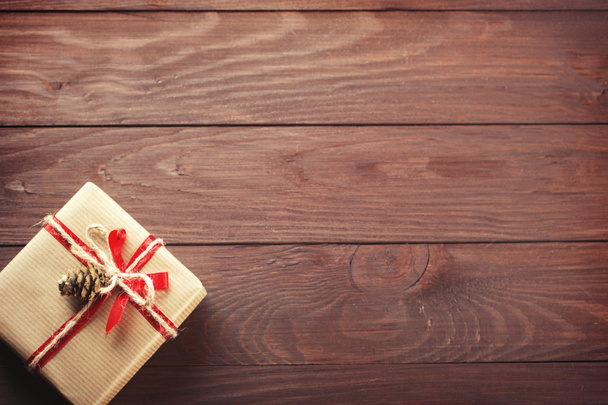 Weihnachten Hintergrund mit Geschenk-Box - Foto, Bild