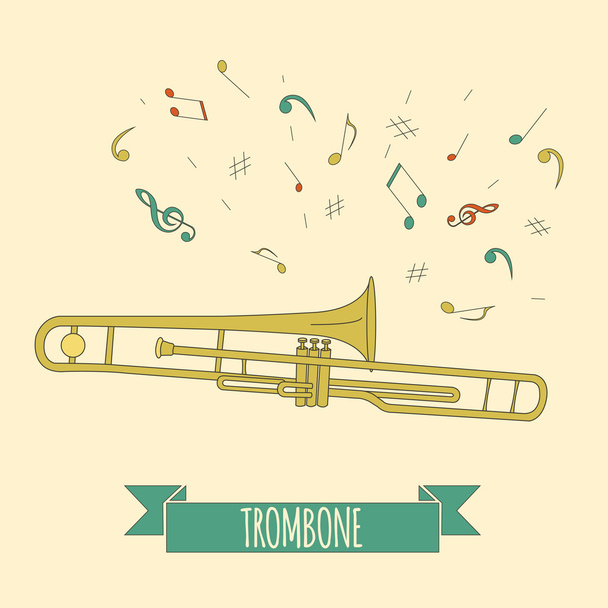 Tromboneロイヤルティフリーのストックベクター