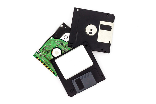 Disco floppy su sfondo bianco
 - Foto, immagini