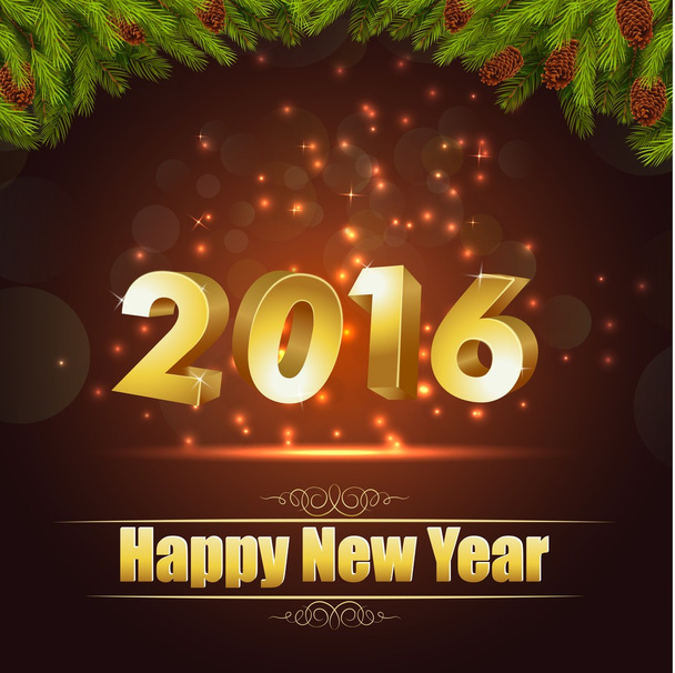 Šťastný nový rok 2016 pozadí - Vektor, obrázek