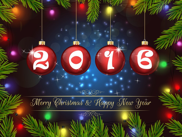 Happy new year for 2016 background - Vector, Image