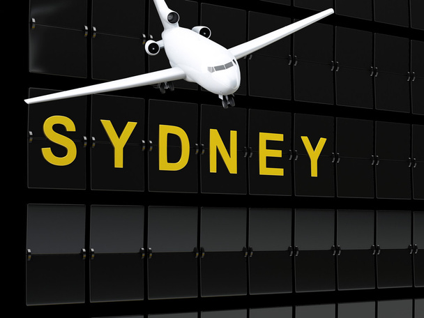 3d australia flughafen abflüge. Reise nach Sydney - Foto, Bild