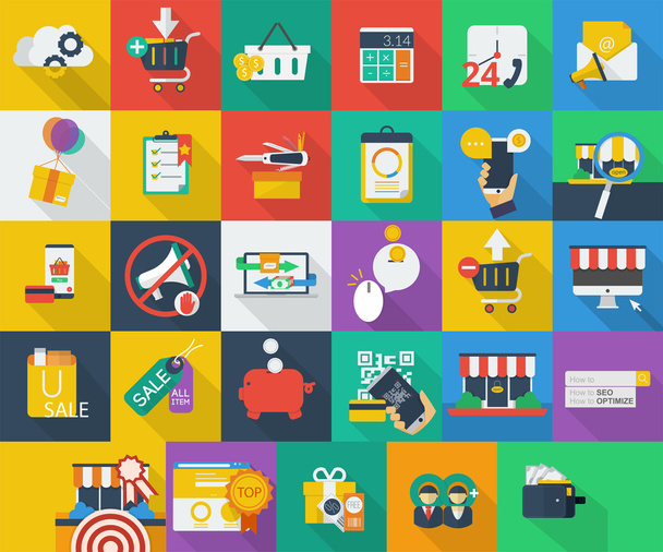 Electronics Commerce Icons - Vector, Image