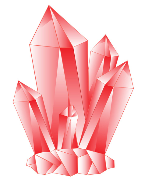 Red stone crystal - Vector, Image