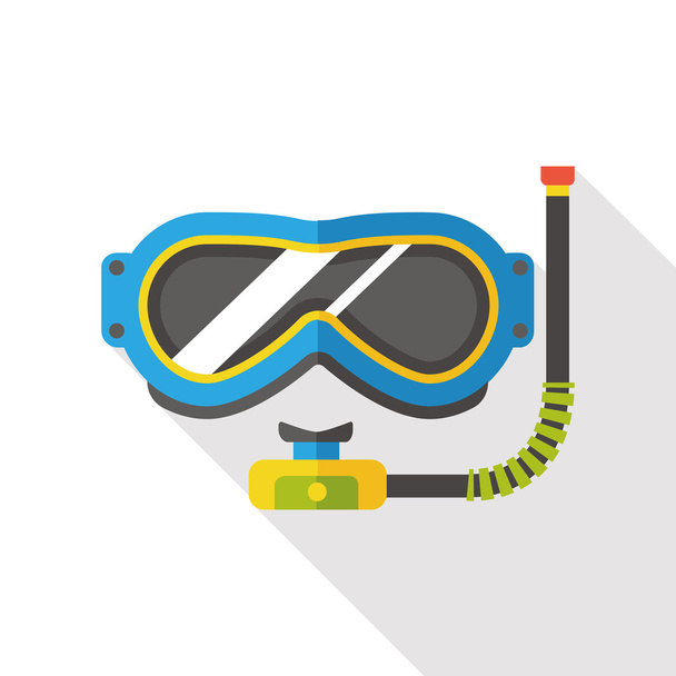úszás védőszemüveg lapos ikon - Vektor, kép