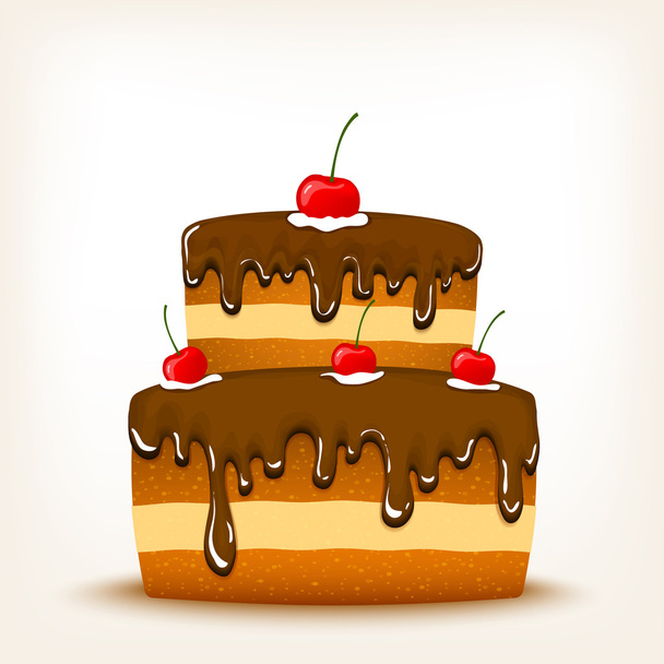 Sweet chocolate cake - ベクター画像