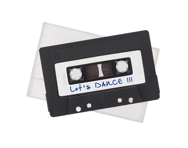 Vintage audio cassette tape, isolated on white background - Photo, Image