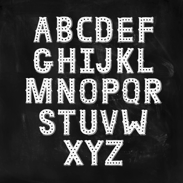 Hand Drawn Alphabet - Vector, afbeelding