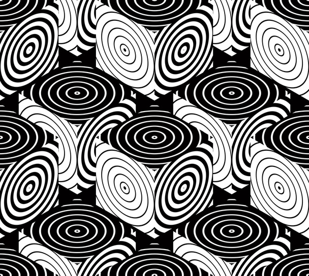 Illusive continuous monochrome pattern - Vector, Imagen