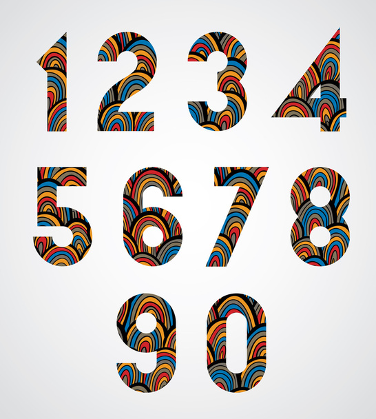 Colorful abstract numbers. - Vecteur, image