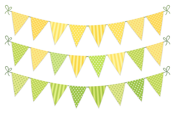 textile bunting flags - Διάνυσμα, εικόνα