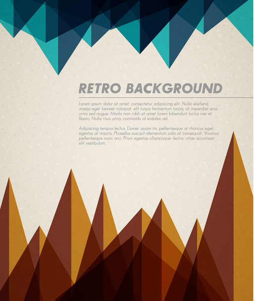 Vector grunge retro background - template with place for your text - Vector, Image
