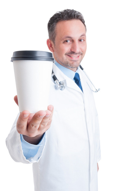 Medic or doctor coffee break concept - Foto, afbeelding