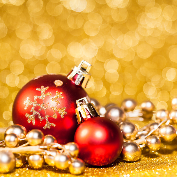 Christmas decoration on abstract background - Foto, imagen