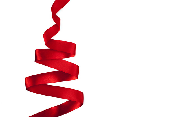 Christmas tree from ribbon background - Foto, Bild