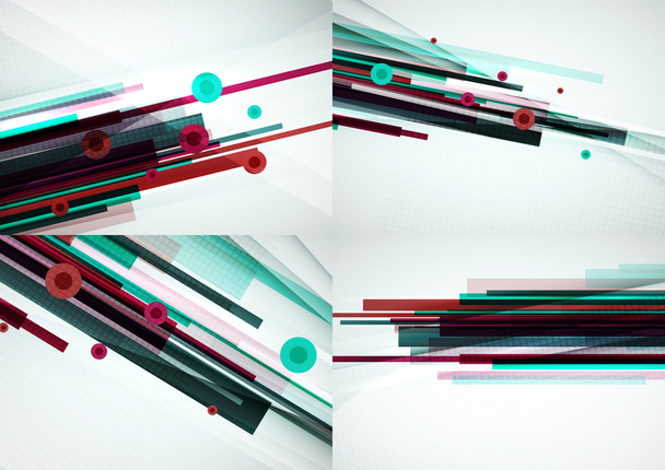 conjunto de fondos abstractos de colores - Vector, imagen