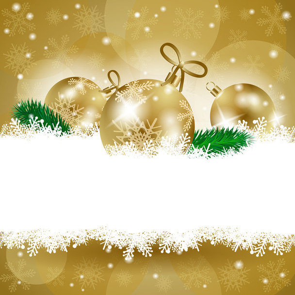 Christmas background with baubles - Wektor, obraz