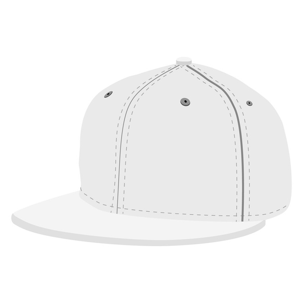 Biała czapka baseballowa - Wektor, obraz