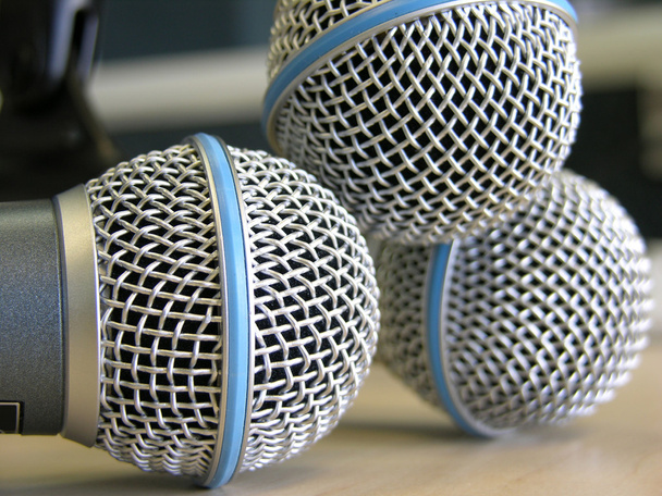 tři mikrofony - Fotografie, Obrázek