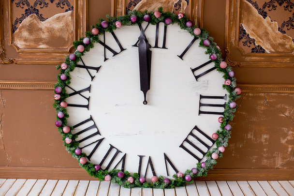the New Year's decorated hours - Photo, image
